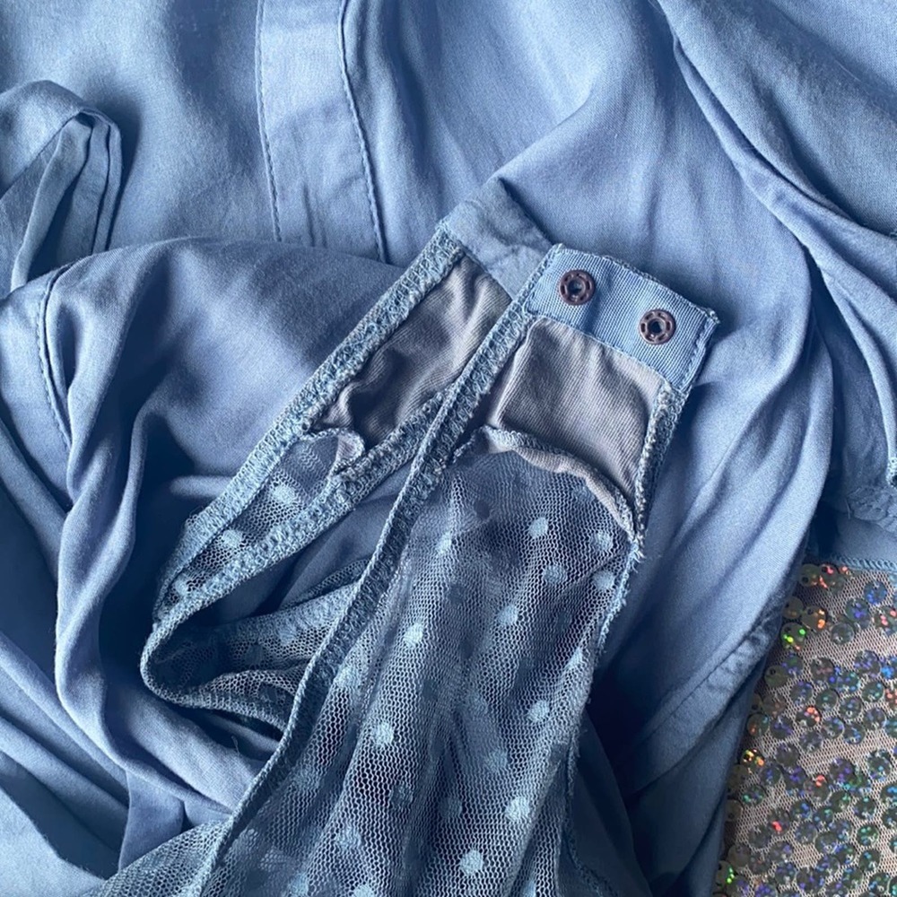 FP • Plunge Ruffle Sleeve Bodysuit Call Me Later - Picture 9 of 12